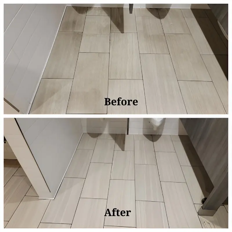 Before After Tile and Grout Cleaning in San Diego