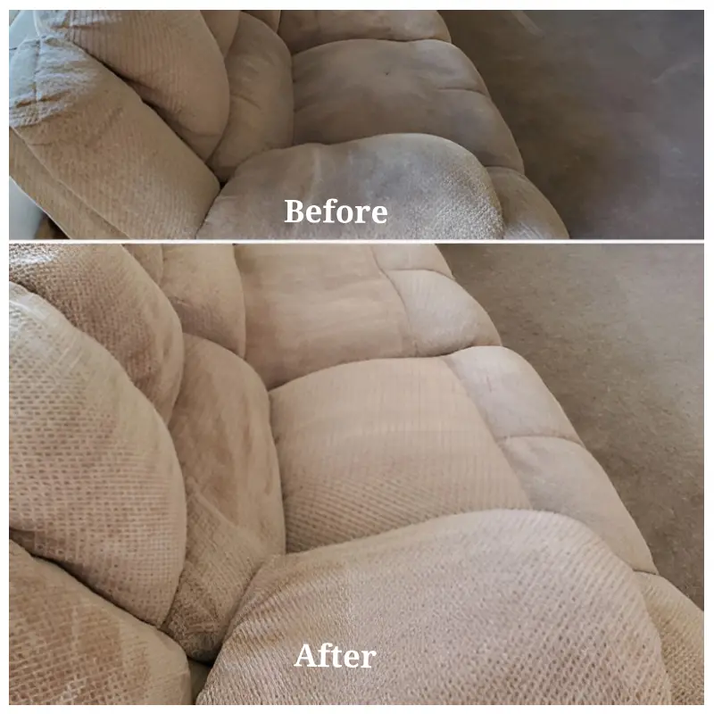 Before After Upholstery Cleaning in San Diego