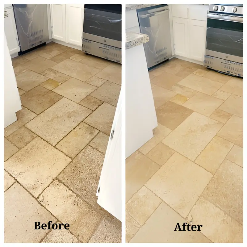 Before after tile and grout cleaning