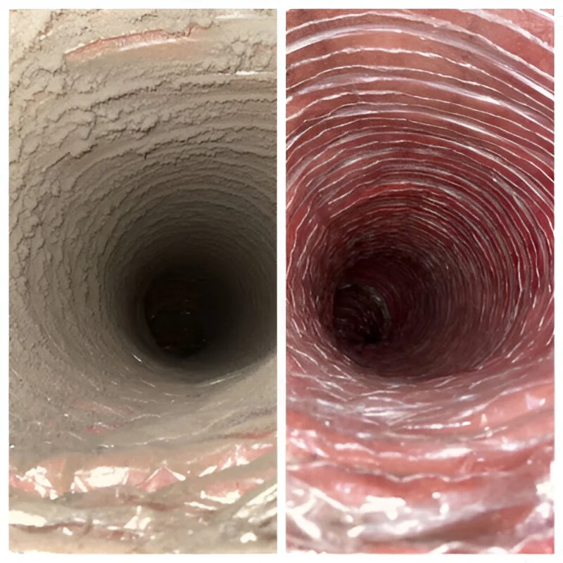 Dryer Vent Cleaning Before After