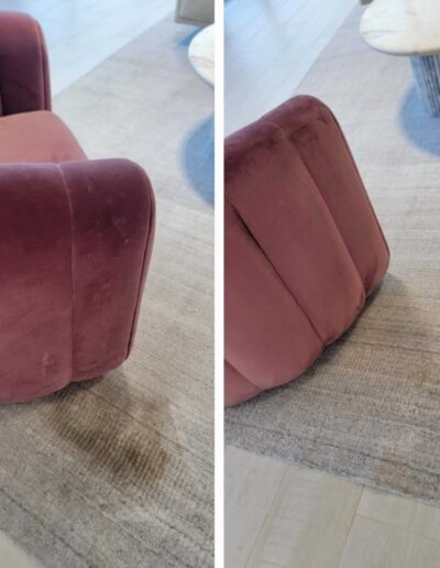 Stain cleaning before after