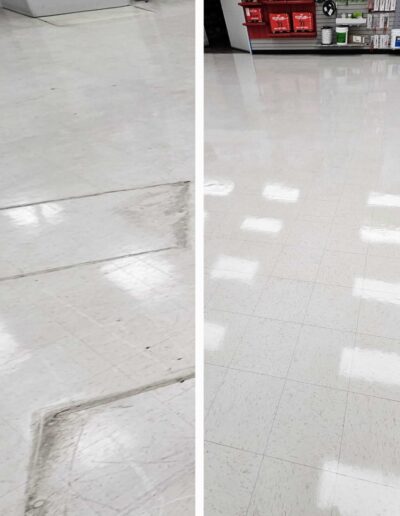 Tile & grout cleaning before after