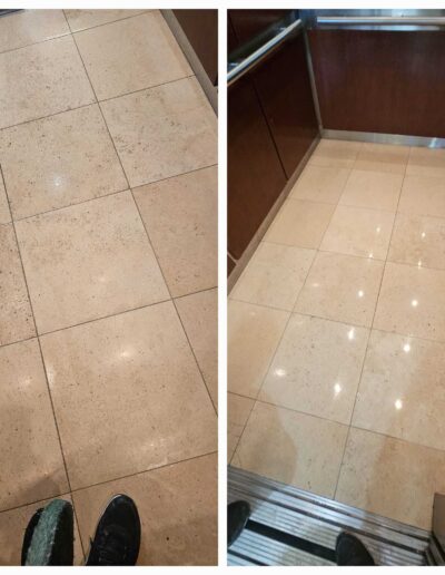 Tile & grout cleaning before after