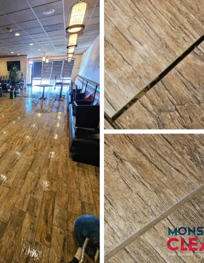 Tile & grout cleaning before after