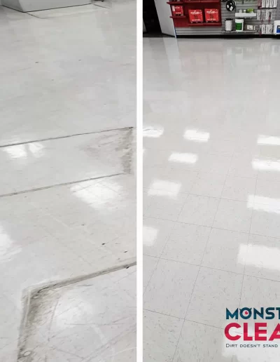 Tile & grout cleaning before after