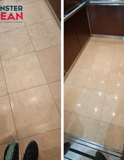 Tile & grout cleaning before after