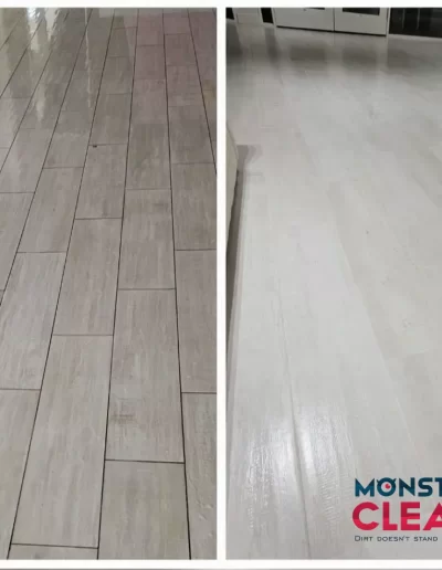 Tile & grout cleaning before after