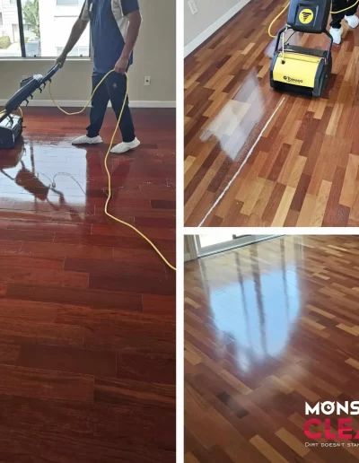 VCT Strip & Wax Before & After